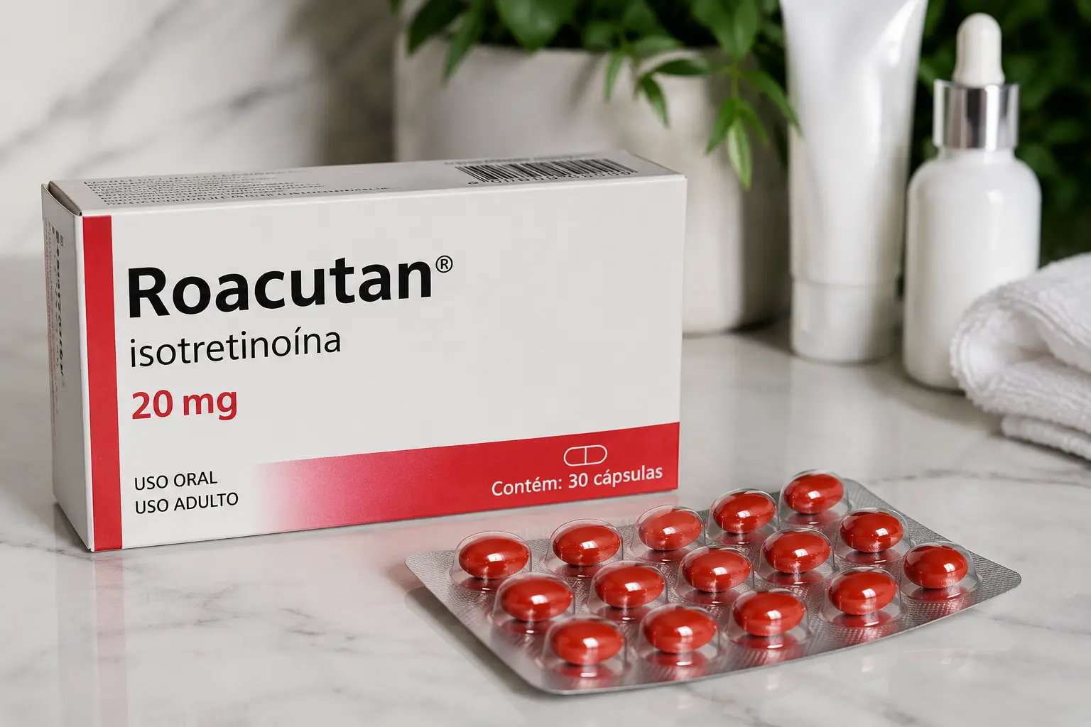 Roacutan para acne